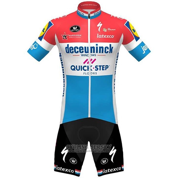 2020 Cycling Jersey Deceuninck Quick Step Champion Netherlands Short Sleeve And Bib Short